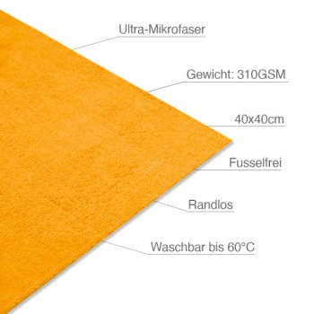 Liquid Elements - 5er Set Allzwecktuch Orange - Value 310GSM 40x40cm
